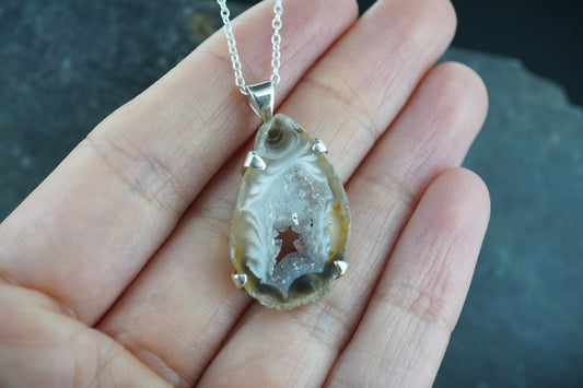 Botswana Agate Sterling Silver Pendant image 1