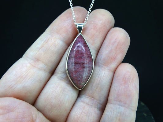 Thulite Sterling Silver Pendant
