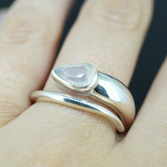 Scottish Chalcedony Sterling Silver Wrap Ring