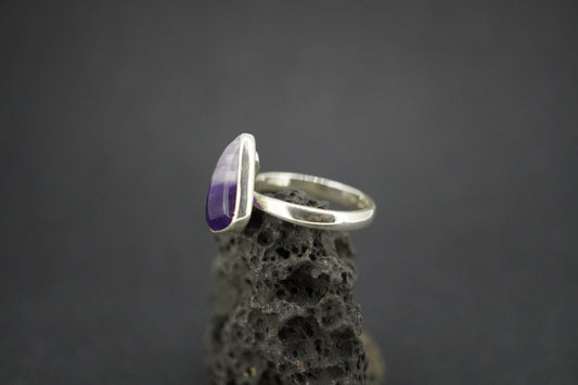 Amethyst Sterling Silver Solitaire Ring