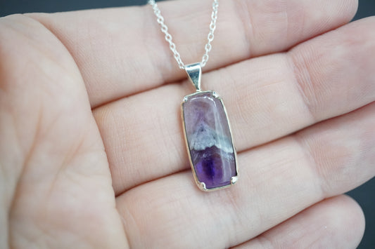 Amethyst Sterling Silver Medium Pendant