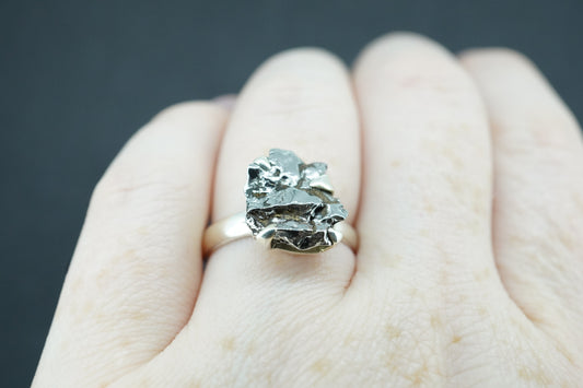 Meteorite Sterling Silver Medium Ring