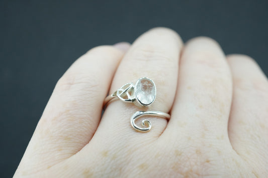 Kingdom 'Diamond' Sterling Silver Clear Trinity Ring