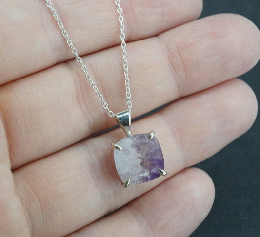 Melody's Stone Super Seven Sterling Silver Cushion Pendant