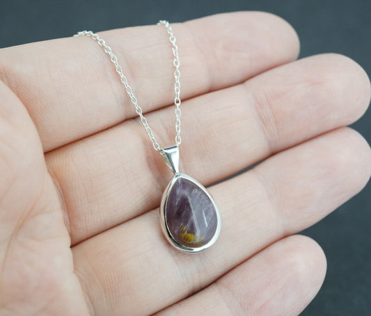 Melody's Stone Super Seven Sterling Silver Medium Drop Pendant