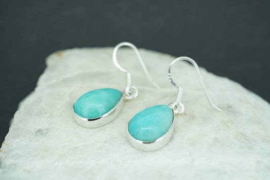 Amazonite Sterling Silver Drop Earrings