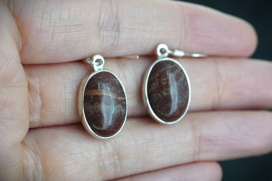 Arthur's Seat Jasper Sterling Silver Drop Earrings image 1