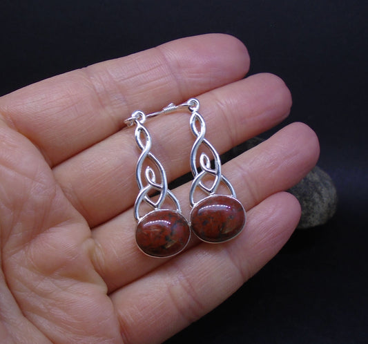 Lewisian Celtic Knot Sterling Silver Earrings image 1