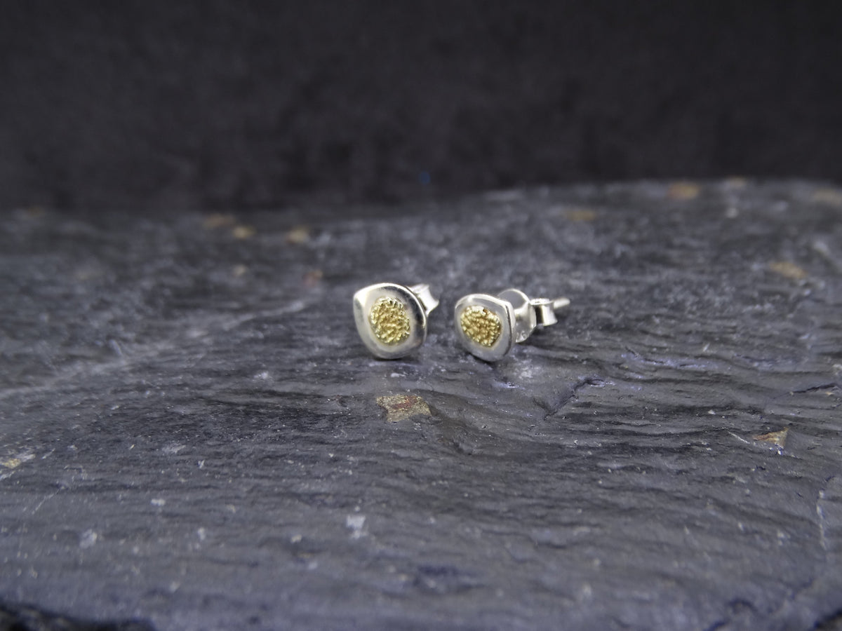 Gold Nugget Stud Earrings