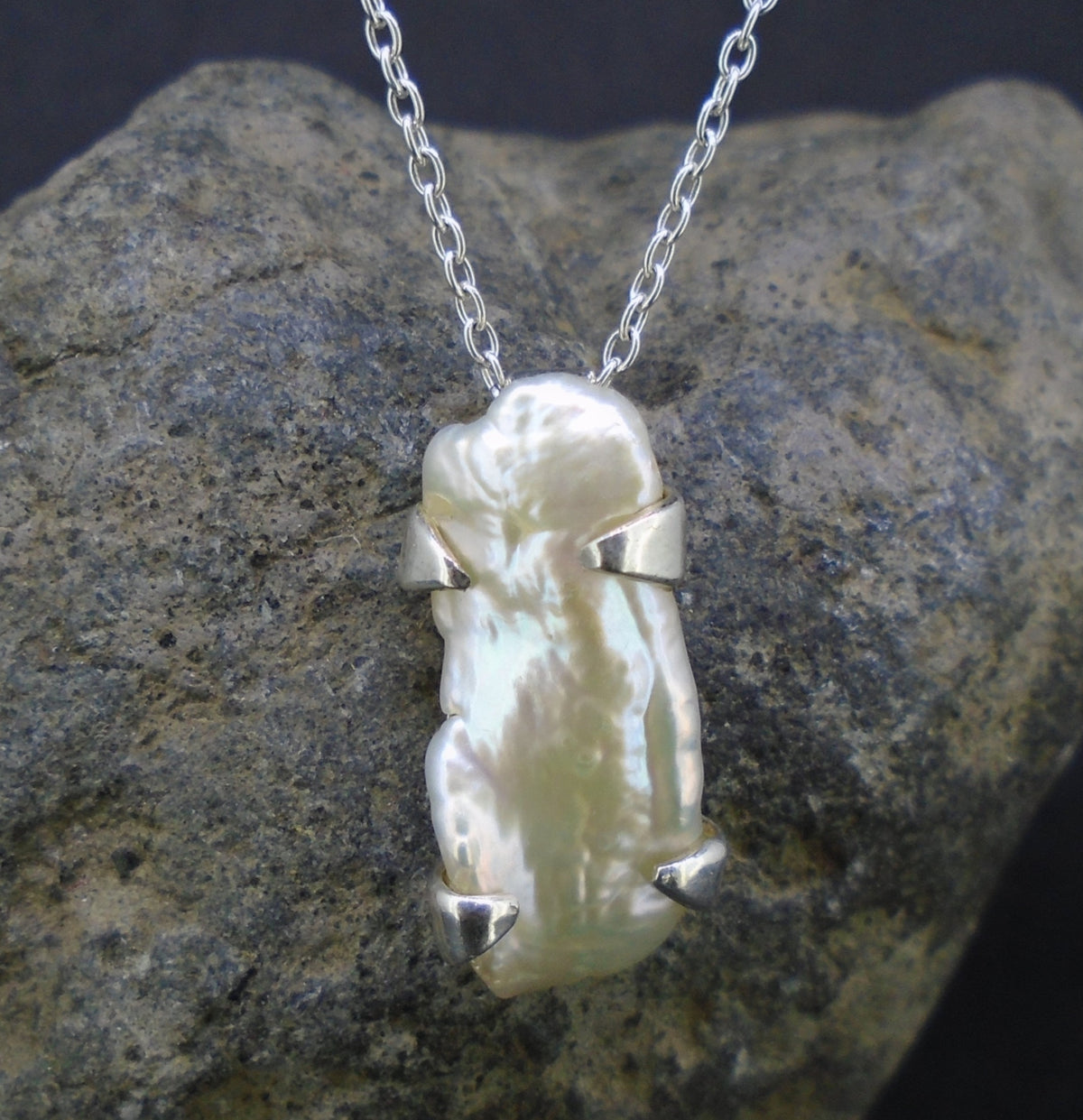 Baroque Pearl Sterling Silver Pendant image 3