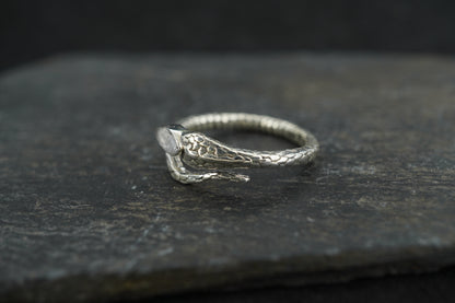 Orrock 'Diamond' Sterling Silver Serpent Ring image 3