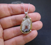 Botswana 'Druzy' Agate Sterling Silver Pendant image 1