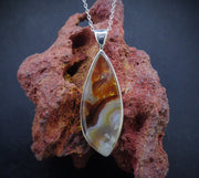 Arizona Fire Agate Sterling Silver Pendant image 0
