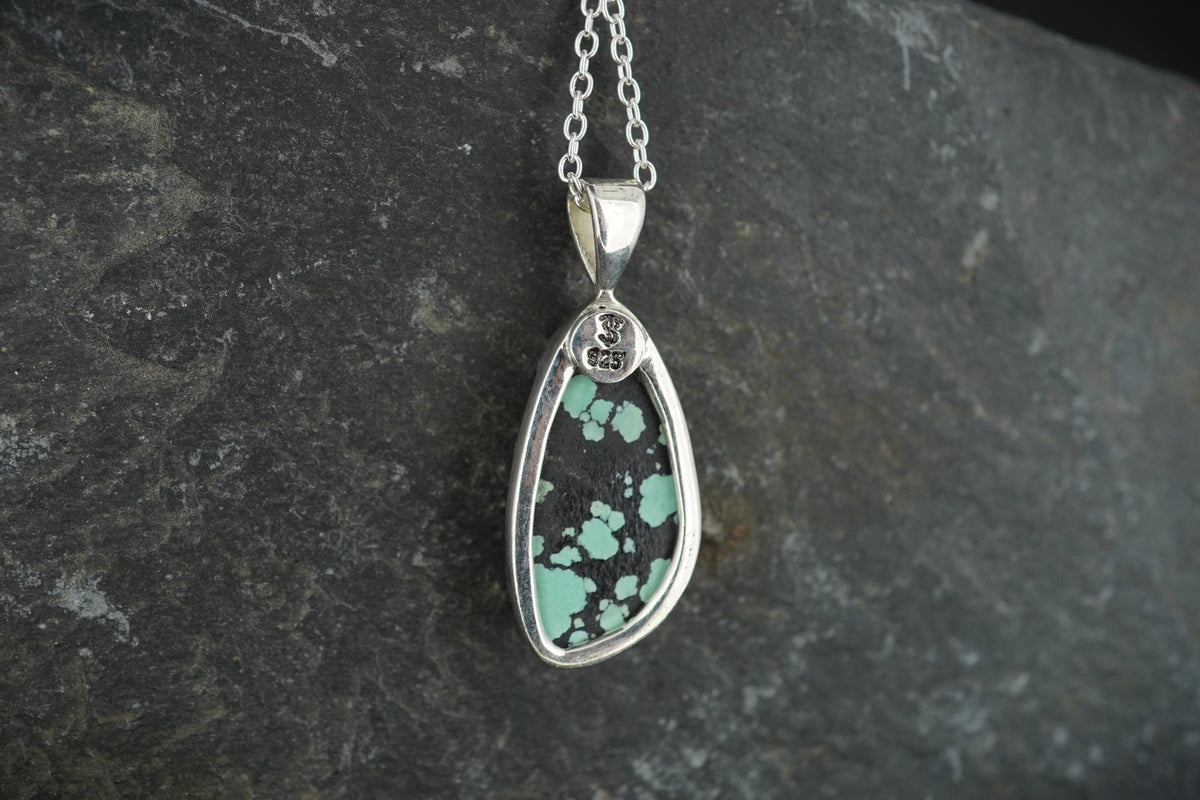 Asian Turquoise Sterling Silver Pendant image 4
