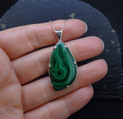 Malachite Sterling Silver Pendant image 1