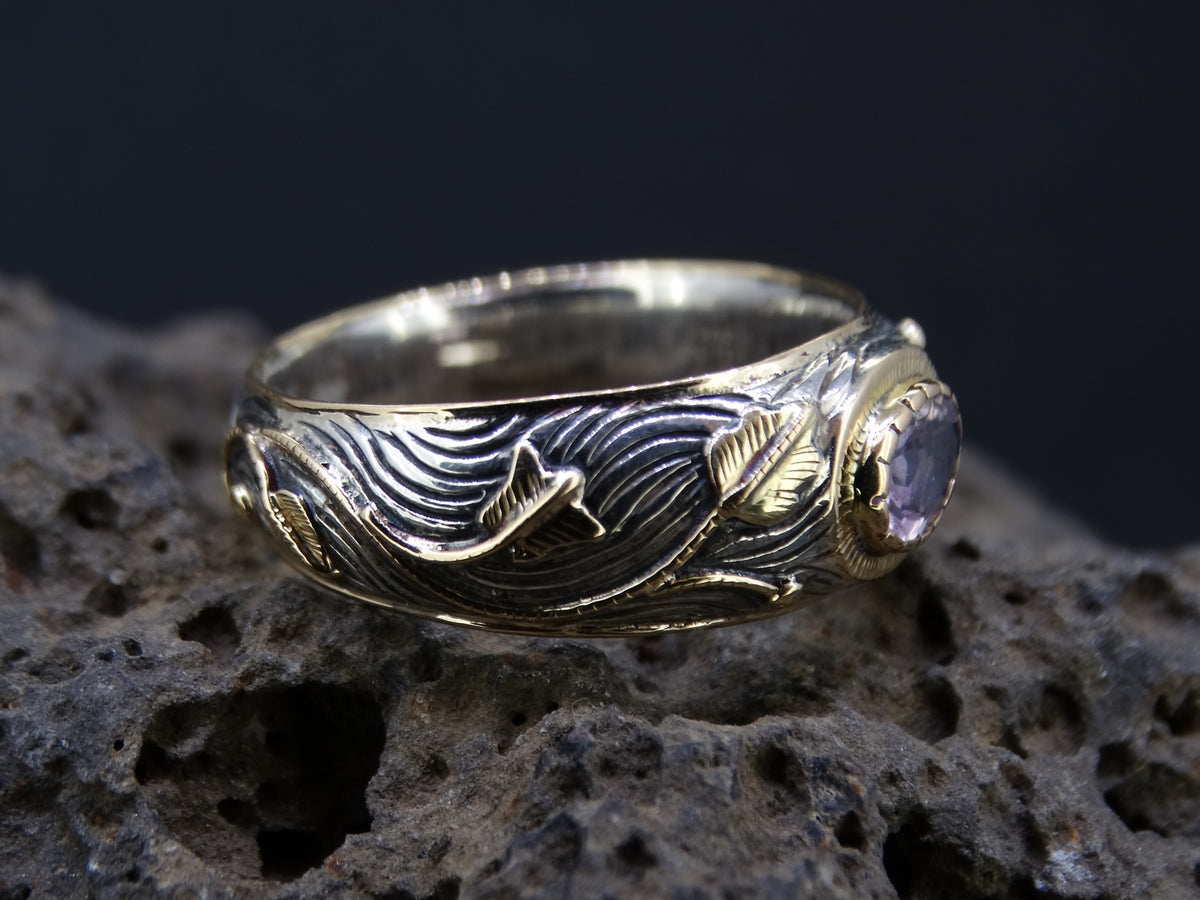 Scottish Orrock Amethyst and Scottish Gold Ring image 3
