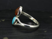 Baltic Amber and Turquoise Sterling Silver Ring image 2