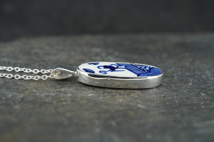 Old Willow Man Holding Staff Sterling Silver Pendant image 2