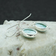 Larimar Sterling Silver Oval Drop Earrings image 3