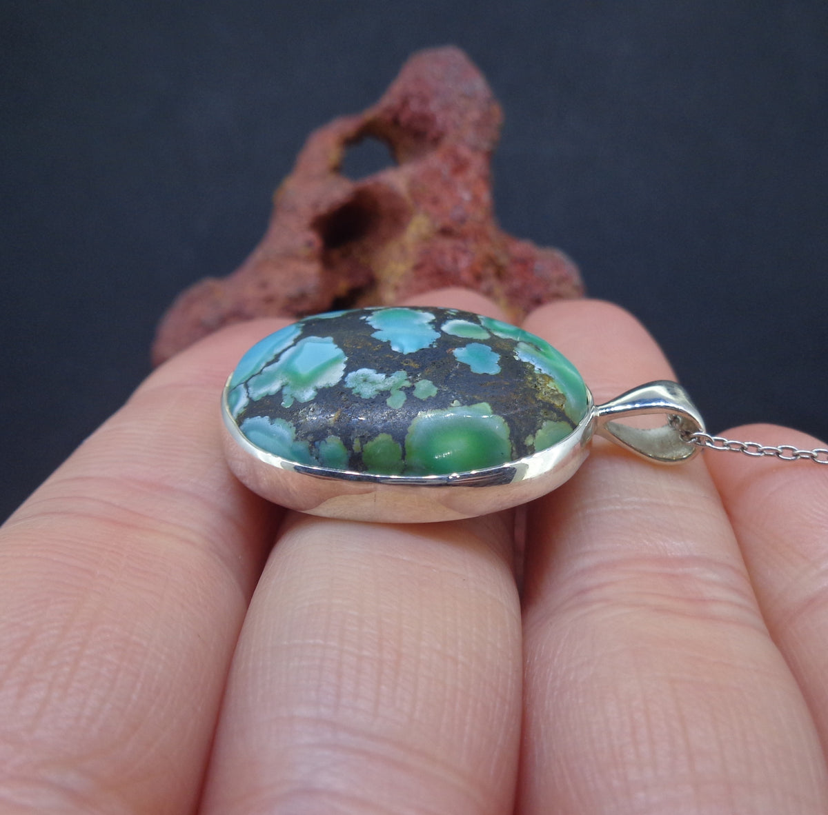 Turquoise Sterling Silver Pendant image 4