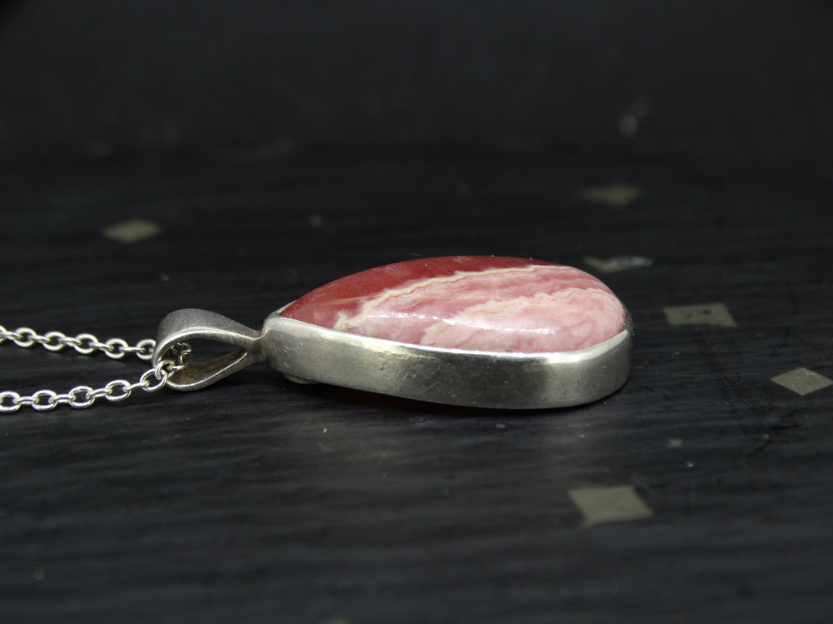 Rhodochrosite Sterling Silver Pendant image 3
