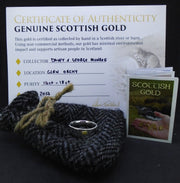 'His' Gold Nugget Sterling Silver Wedding Ring image 4