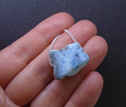 Larimar Nugget with Sterling Silver Chain image 5