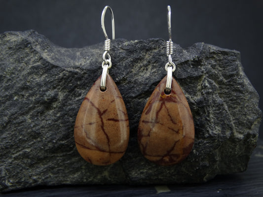 Arthur's Seat Jasper Sterling Silver Drop Earrings image 0