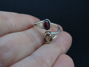 Rhodolite Garnet and Quartz Sterling Silver Adjustable Ring image 1