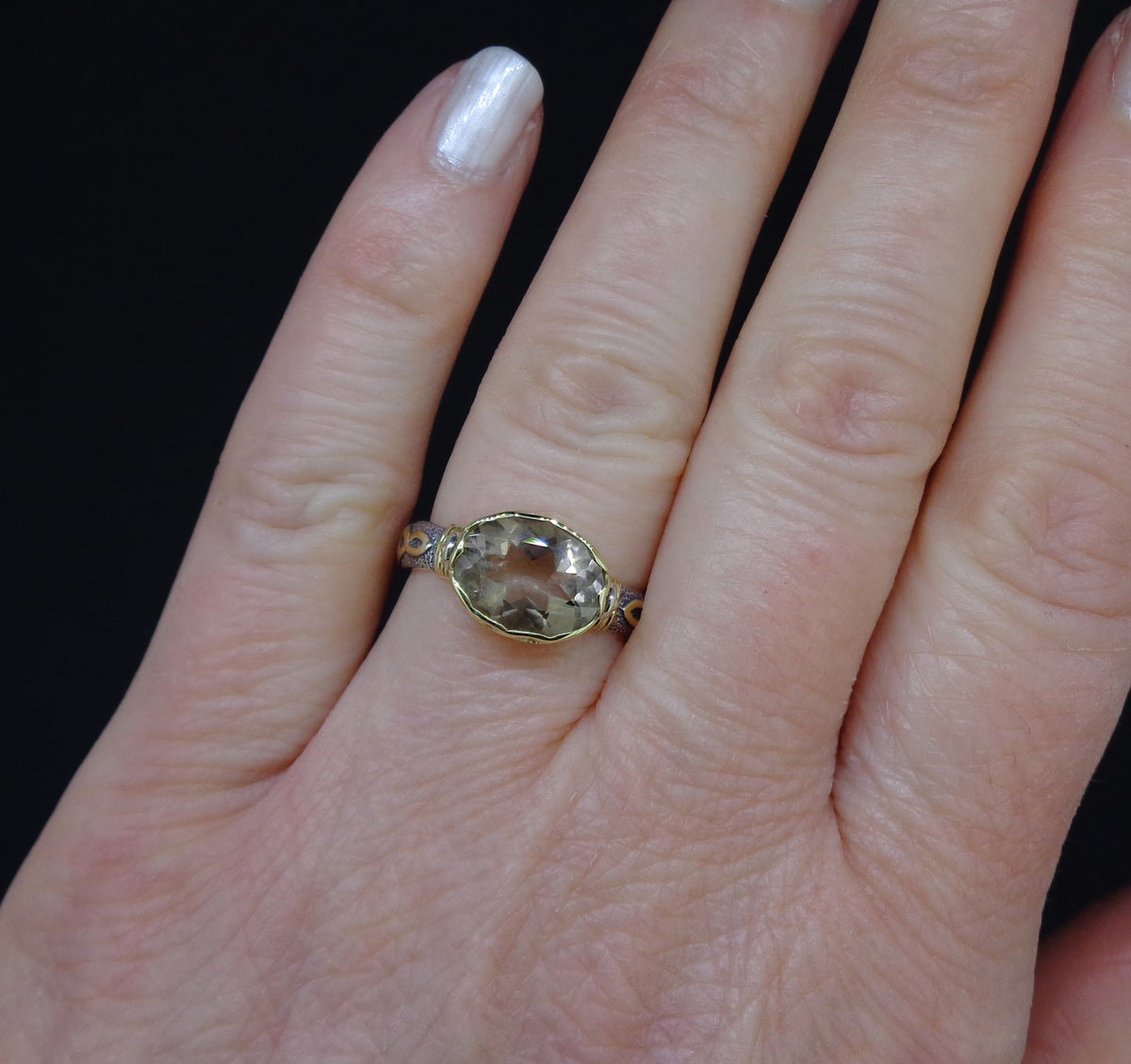 'Kiltyrie' Pertshire Smoky Quartz Scottish Gold & Silver Ring image 1