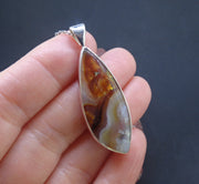 Arizona Fire Agate Sterling Silver Pendant image 3