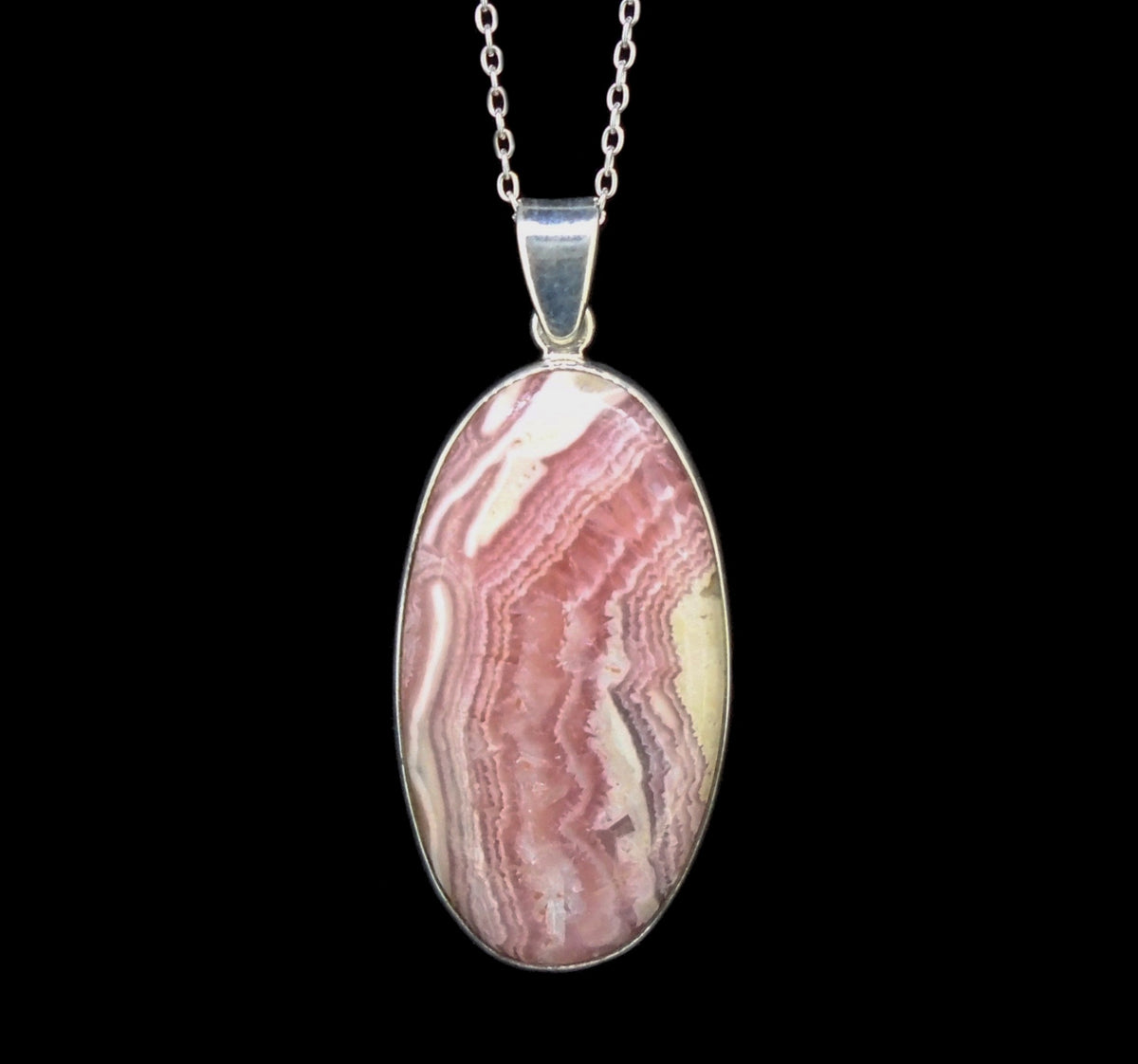 Rhodochrosite Sterling Silver Pendant image 0