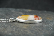 Burn Anne Agate Sterling Silver Celtic Pendant image 2