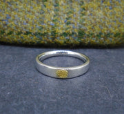 'Hers' Gold Nugget Sterling Silver Wedding Ring image 3