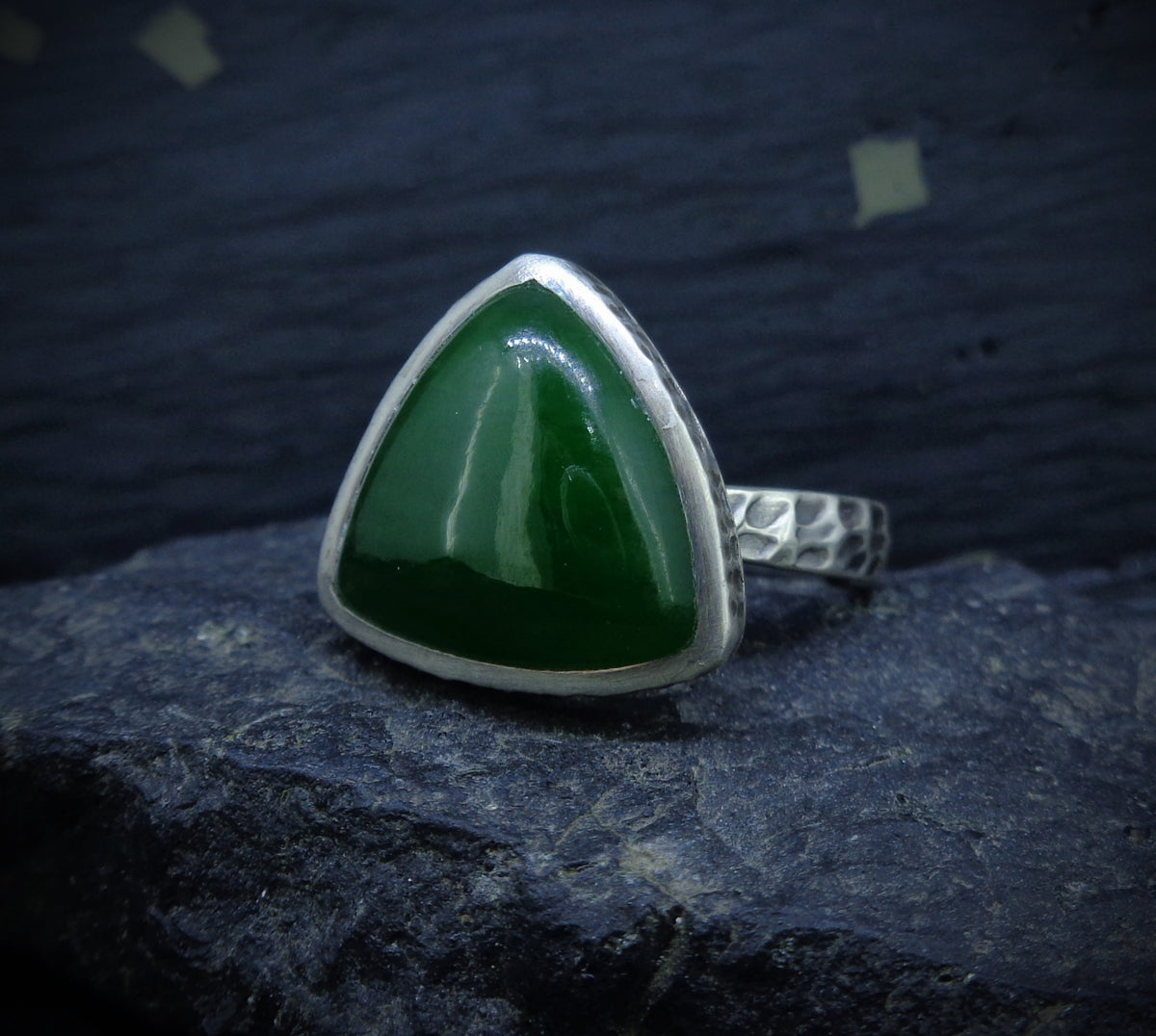 Canadian Jade Sterling Silver Ring image 0