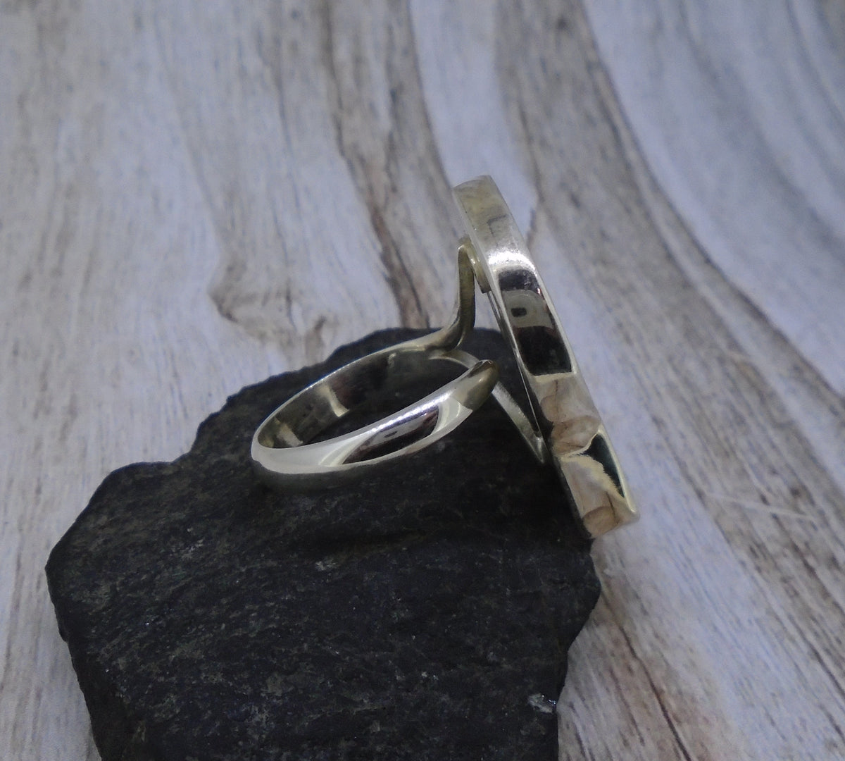 Rare Haematite Ammonite Sterling Silver Ring image 5