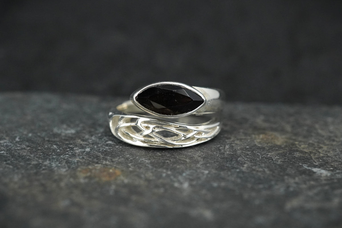 Cairngorm Quartz Sterling Silver Wrap Ring image 0