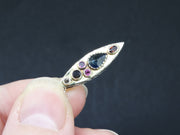 Scottish Sapphire, Elie Ruby, Diamond, Cairngorm Quartz and Garnet Pendant image 1