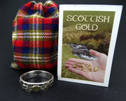 Medium Gold Nugget Sterling Silver Hammered Wedding Ring image 2