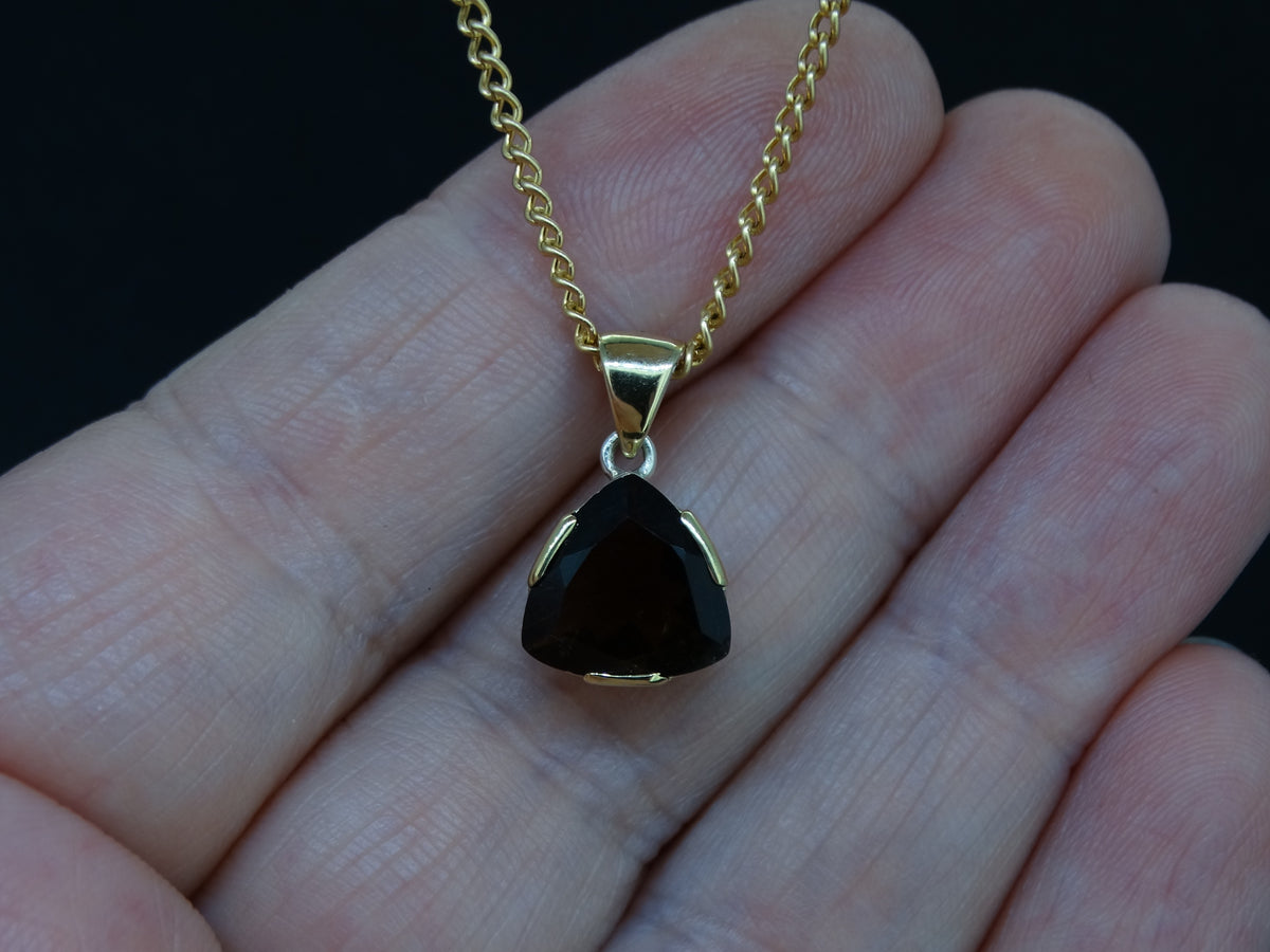 3ct Cairngorm Quartz with Scottish Gold and Sterling Silver Pendant image 2