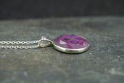 Trapiche Ruby & Diamond Sterling Silver Pendant image 3