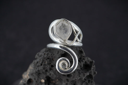 Orrock 'Diamond' & Zircon Sterling Silver Ring image 0