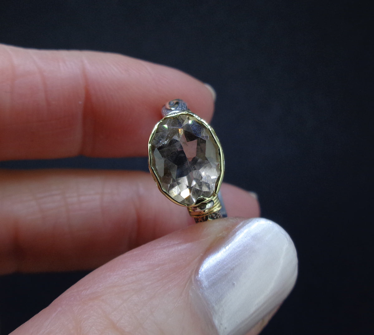 'Kiltyrie' Pertshire Smoky Quartz Scottish Gold & Silver Ring image 8