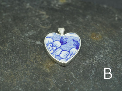 Old Willow Sterling Silver Heart Pendant