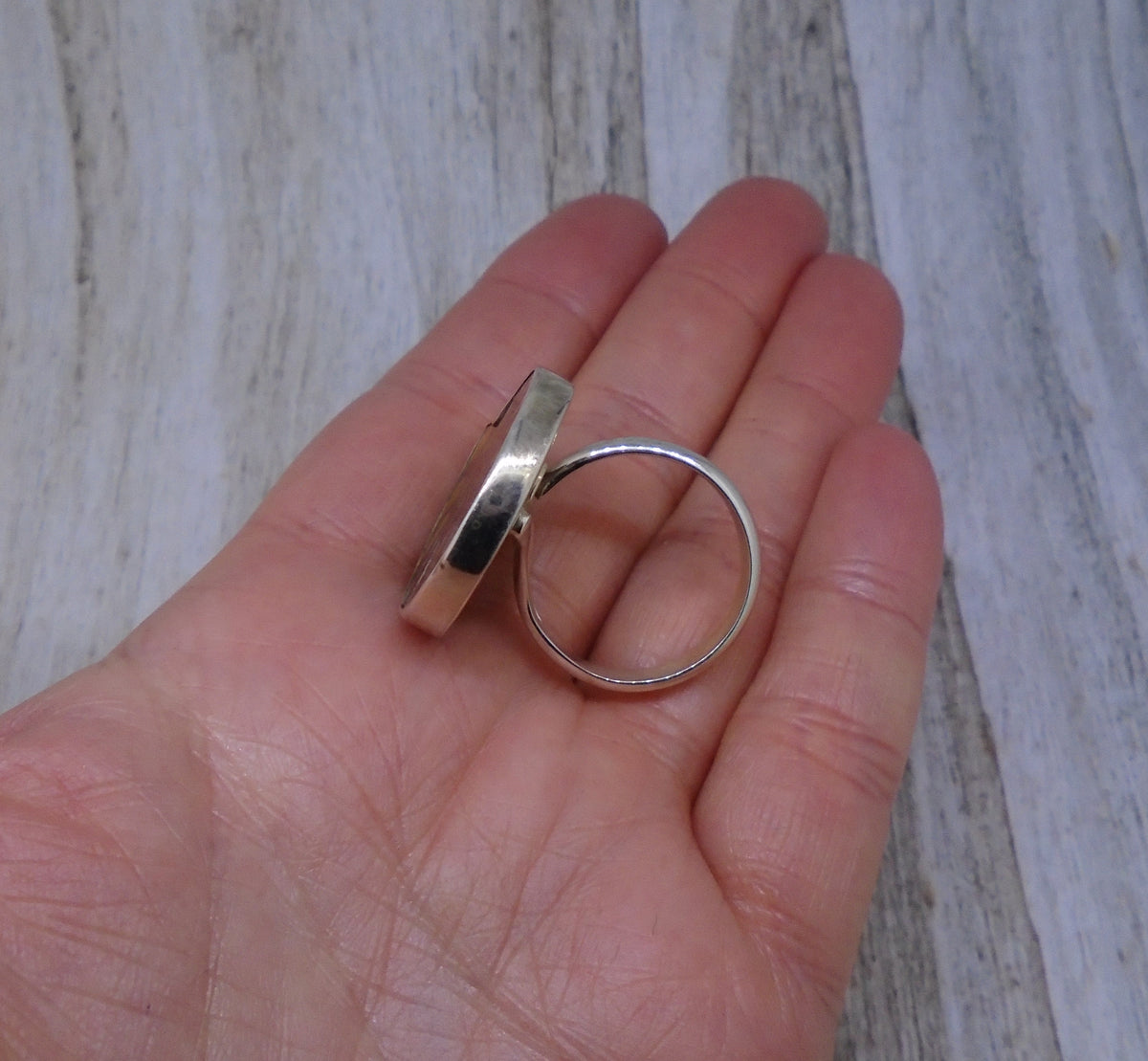 Rare Haematite Ammonite Sterling Silver Ring image 6
