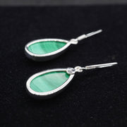 Malachite Sterling Silver Drop Earrings image 3
