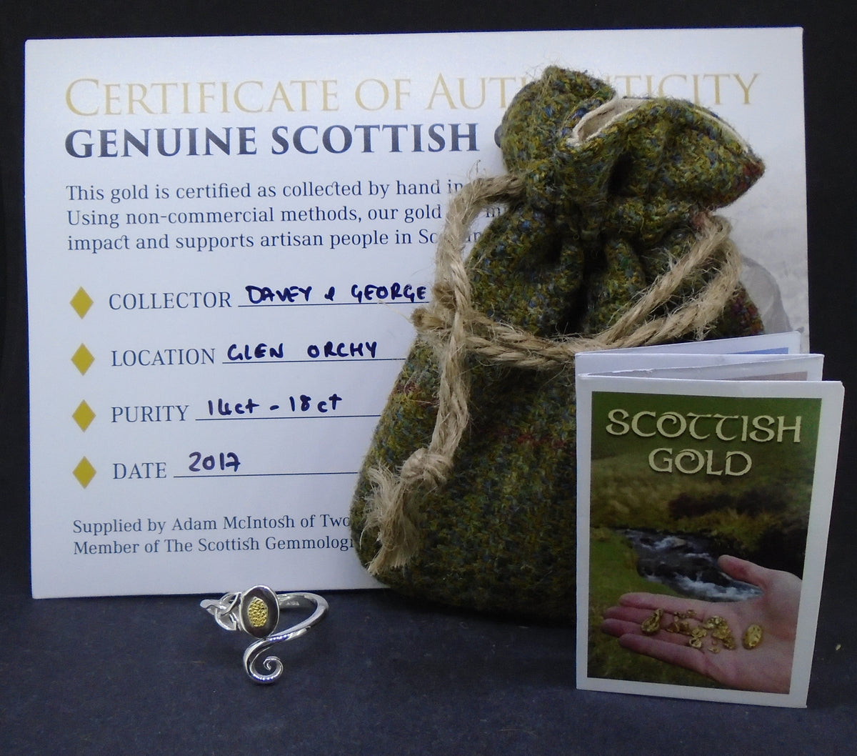 Gold Nugget Sterling Silver Celtic Wrap Ring image 6