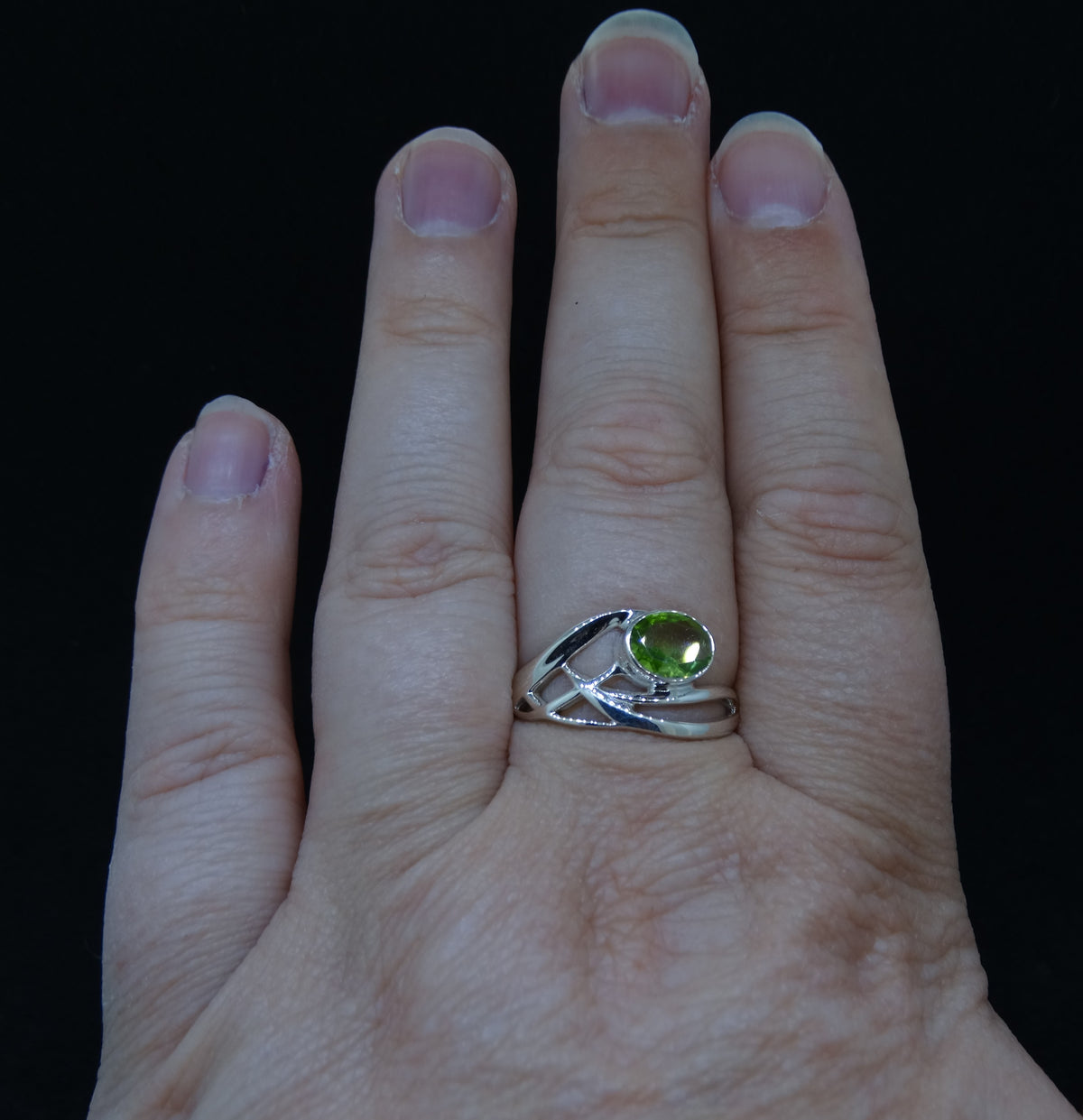 Peridot Sterling Silver  Ring image 1