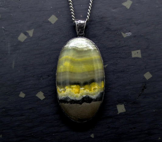 Bumblebee Jasper Sterling Silver Pendant image 0