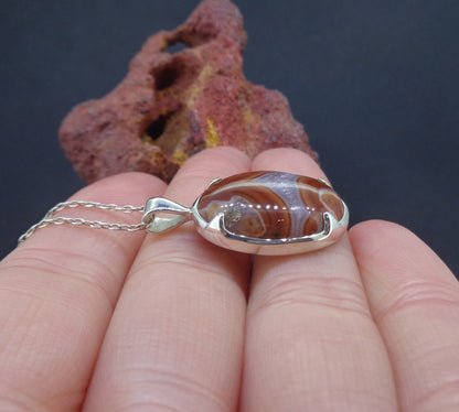 Botswana Agate Sterling Silver Pendant image 2